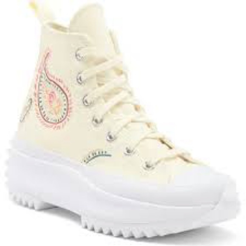 Converse run star hike platform crafted Embroidered High-Top Sneakers